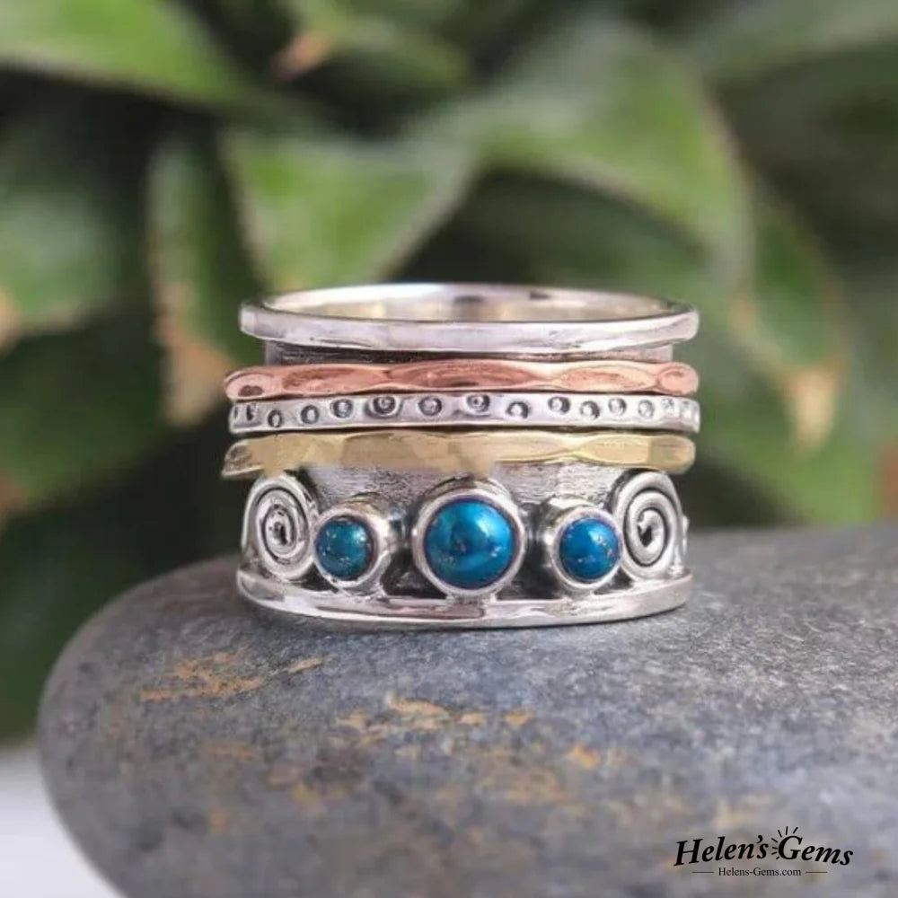 Bohemian Sapphire Meditation Ring 6