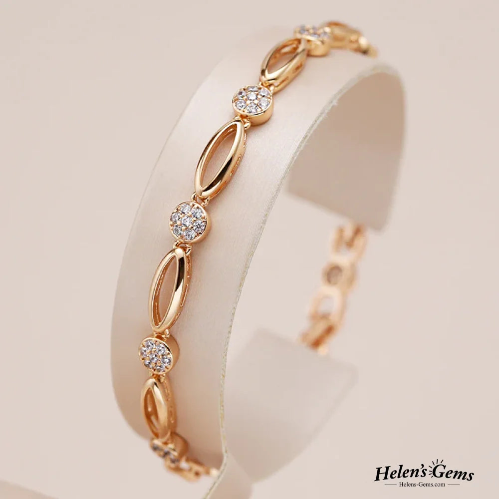 Elegant Golden Zirconia Bracelet