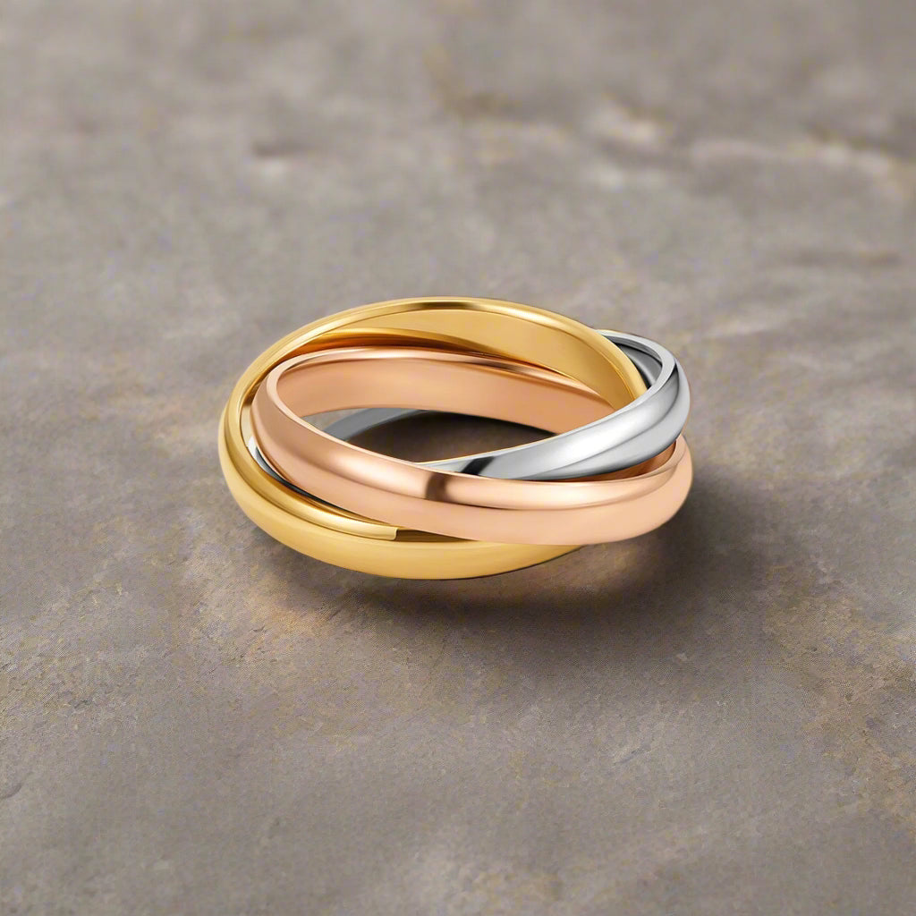 Three-Toned Loop Ring