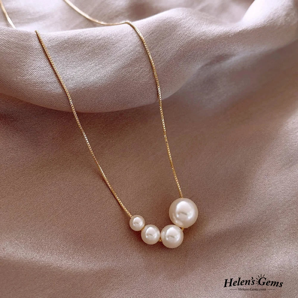 Gold Freshwater Pearl Necklace