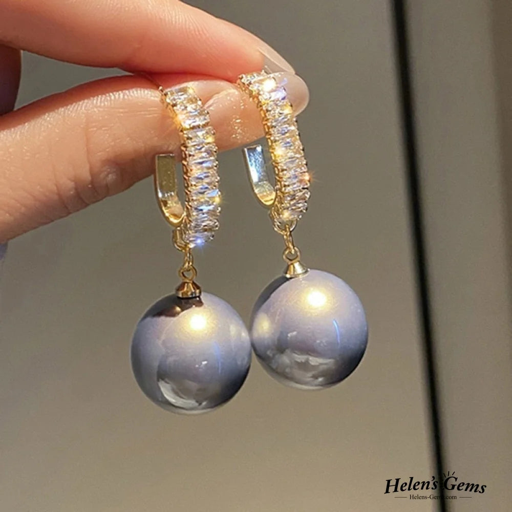 Luxury Pearl And Zirconia Earrings