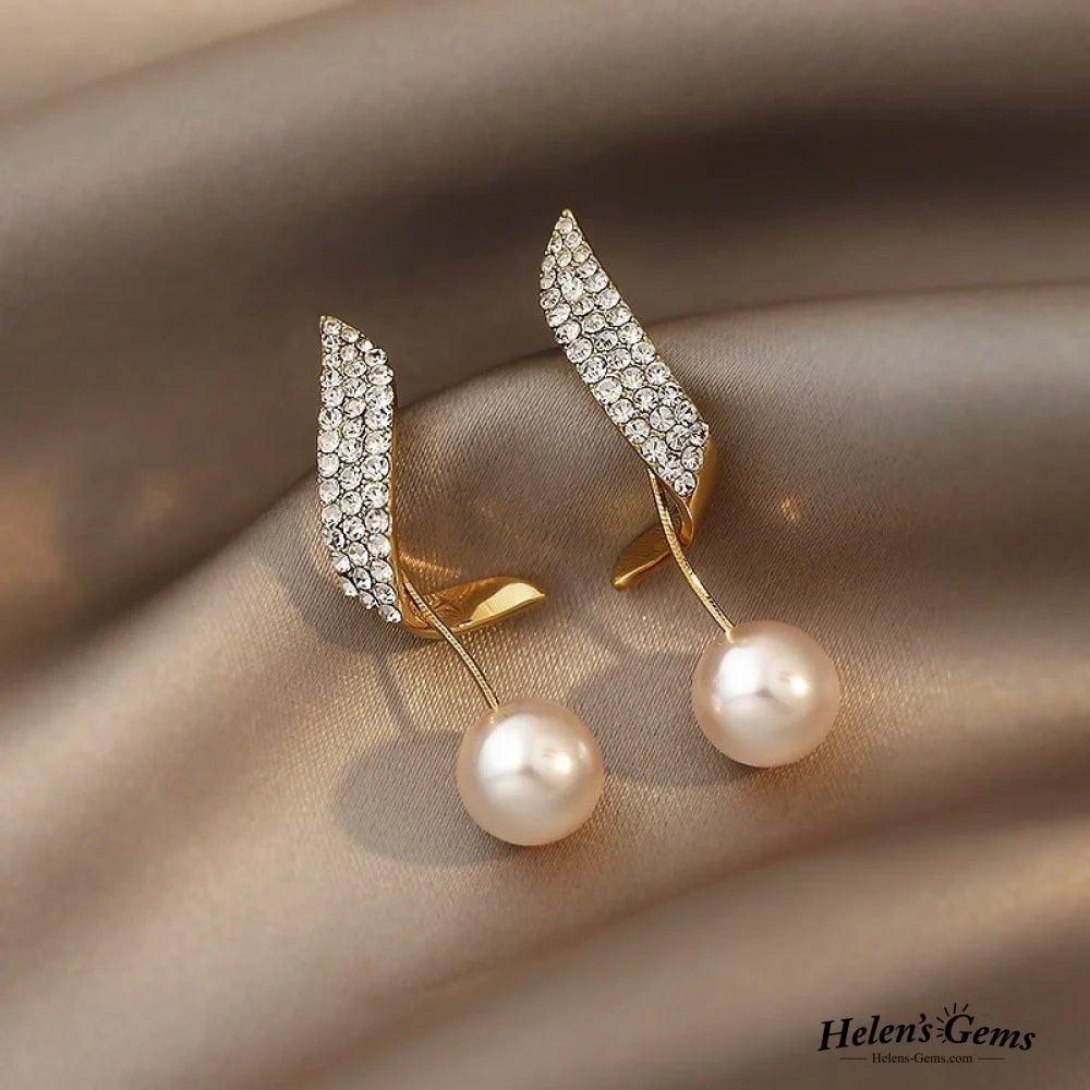 Pearl Earrings In Gold