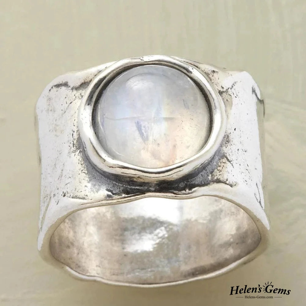 Silver Moonstone Ring 6