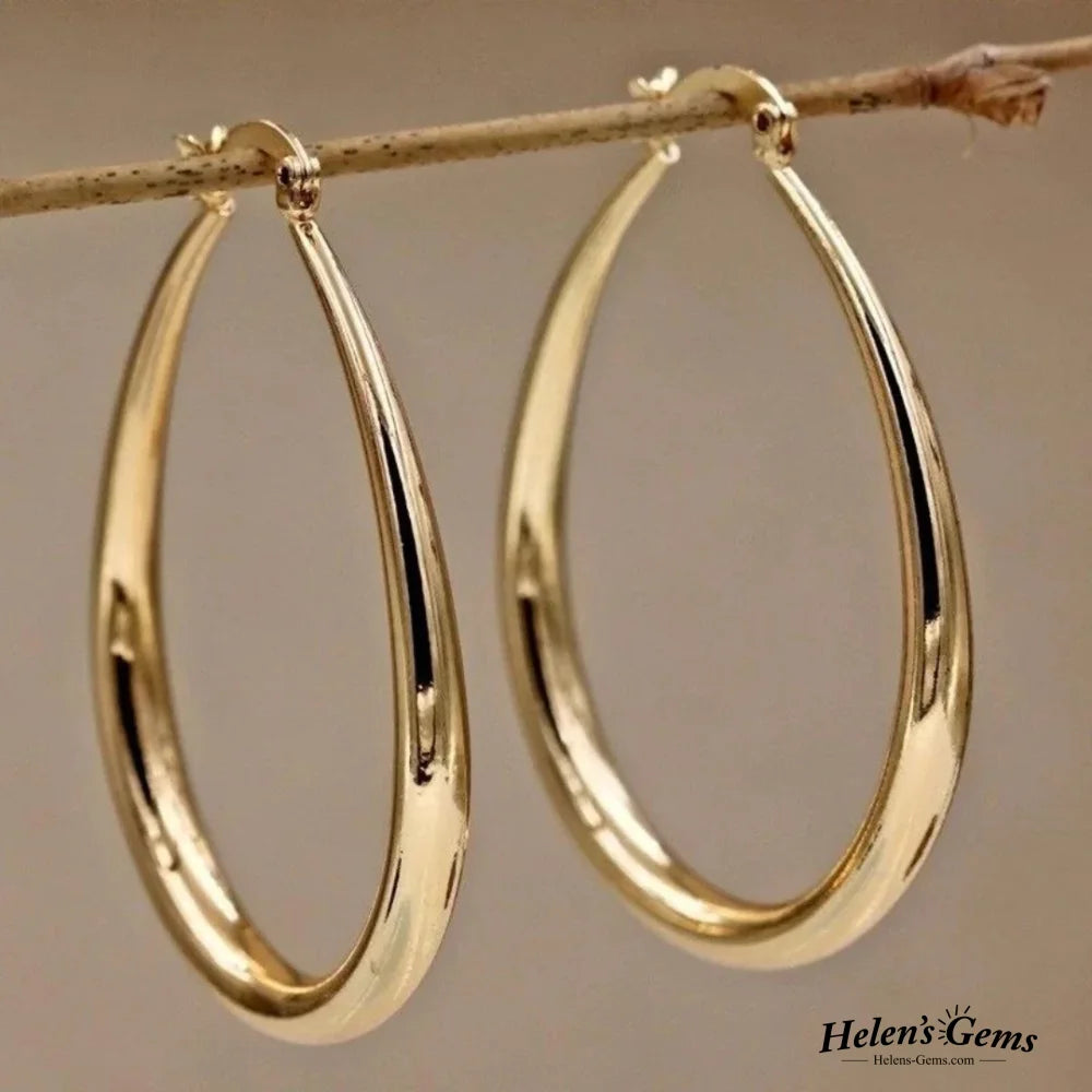 Vintage Gold Hoop Earrings