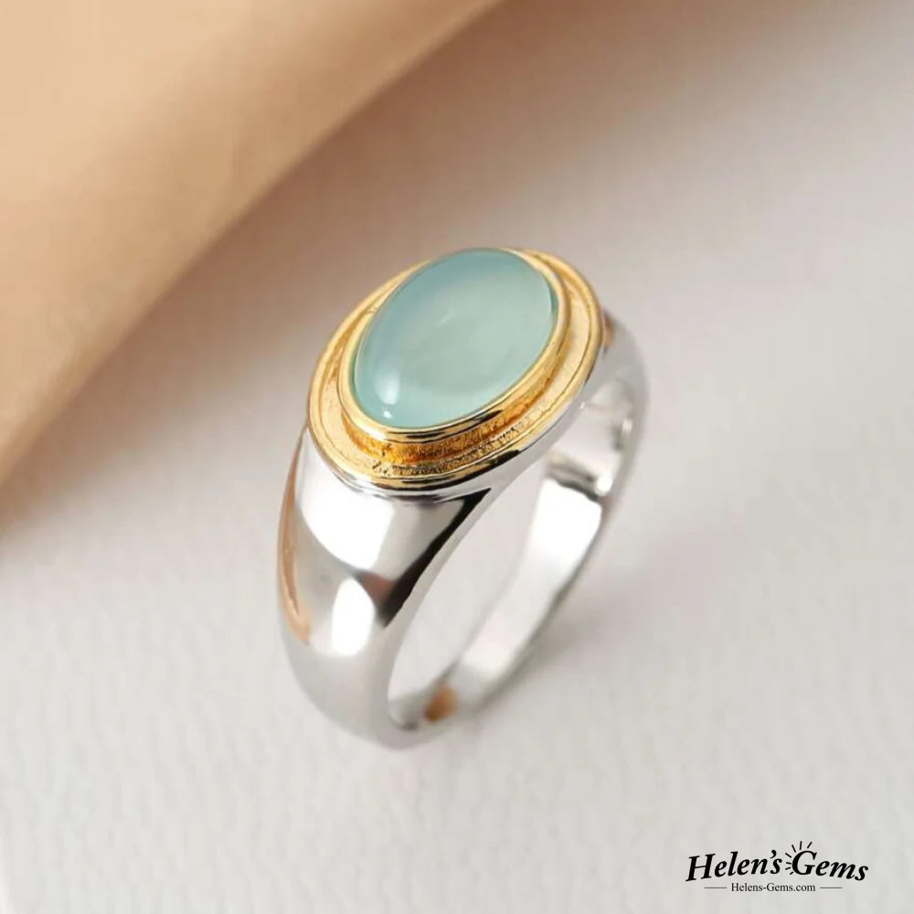 Vintage Green Moonstone Ring