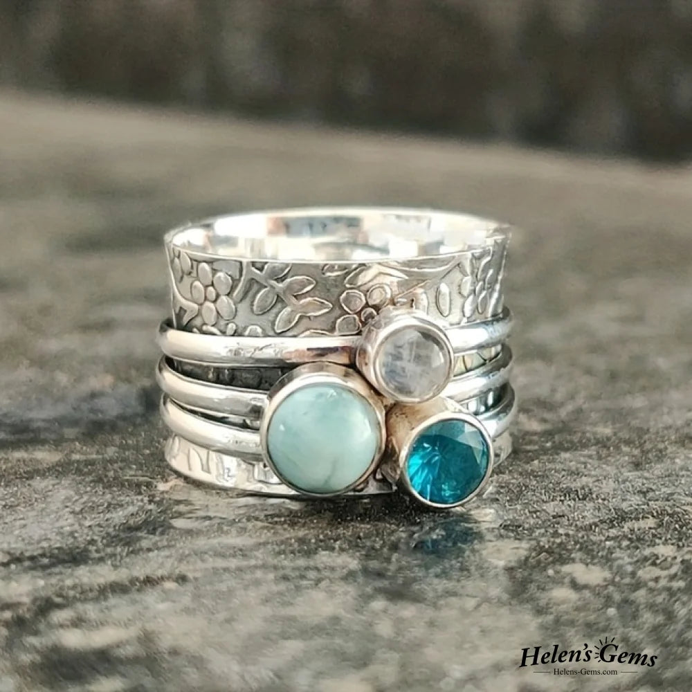 Vintage Natural Blue Stone Ring