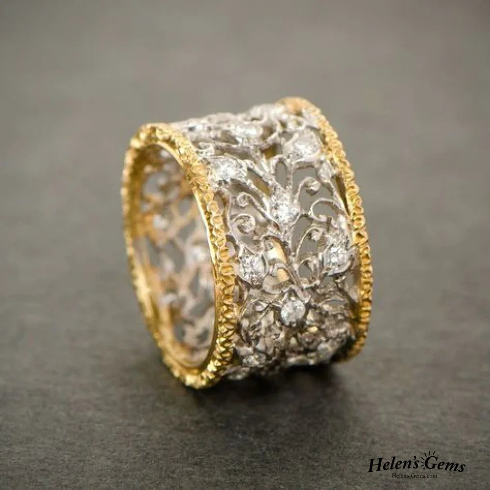 Vintage Zirconia Ivy Ring